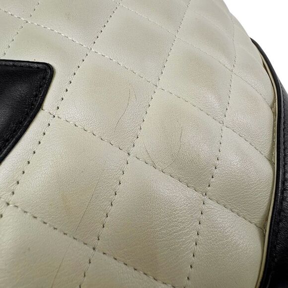 Chanel Cambon Line Medium Tote Bag Coco Mark Handbag Tote Bag Leather White - Picture 5 of 15